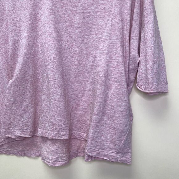 Allsaints Ada Purple V-neck Tee Shirt Size L Short Sleeve Oversized Casual - Picture 3 of 7